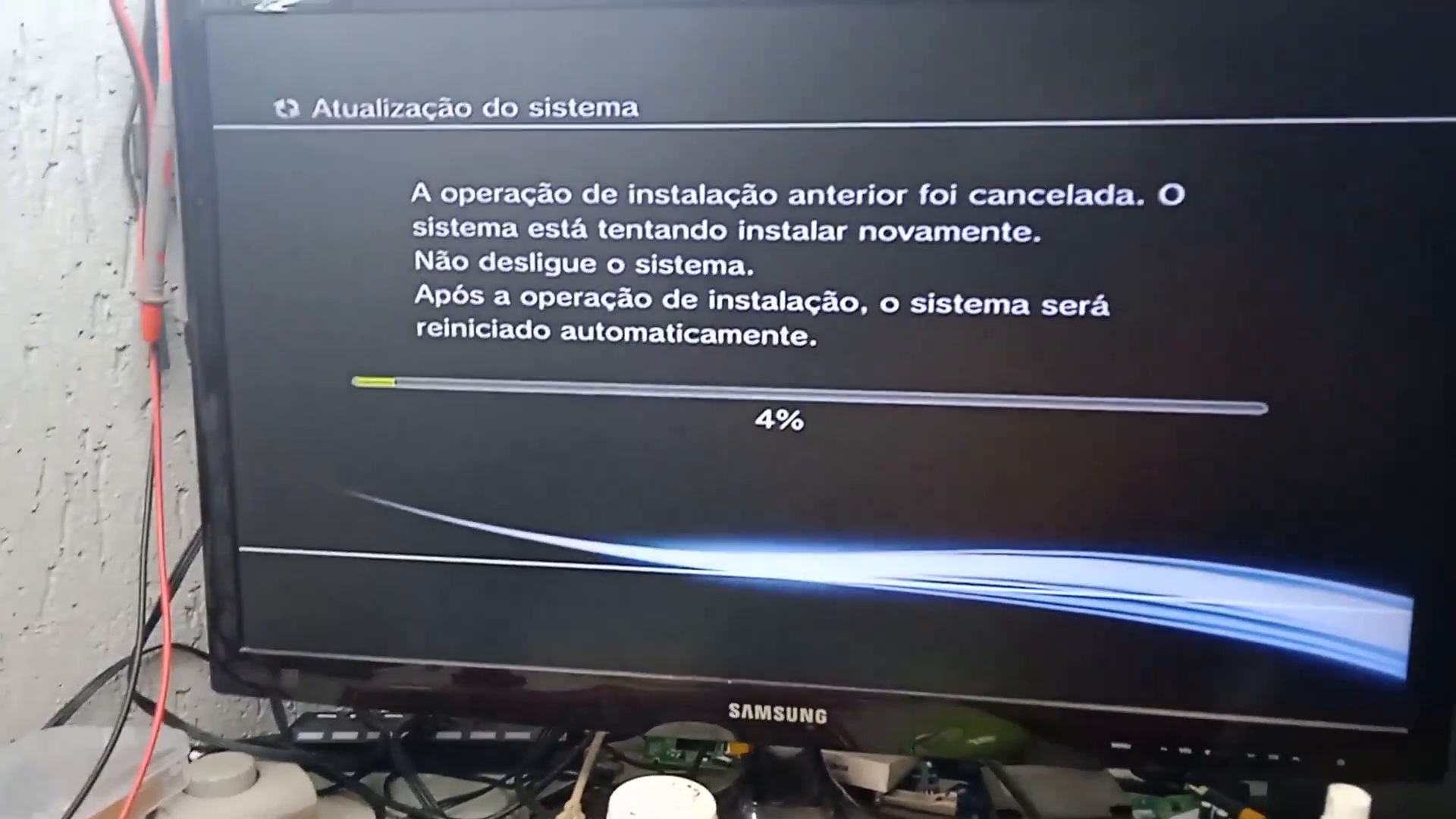 PS3 em funcionamento após a soldagem